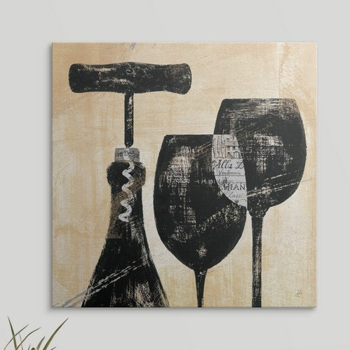 Wine Selection " Wine Selection II " by Daphne Brissonnet, 12" H x 12" W x 1.5" D, Canvas