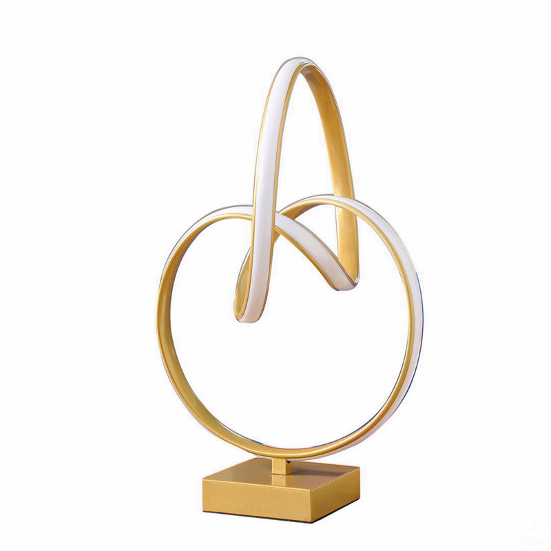 Lampe de table moderne or mat
