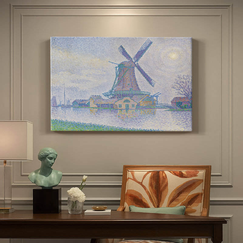 Windmill at Edam-Paul Signac-Gallery Wrapped Canvas-1896, 8 x 12