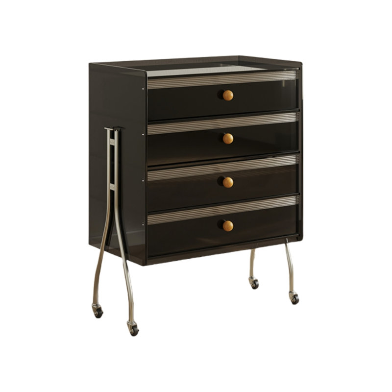 Commode décorative française rétro, Noir