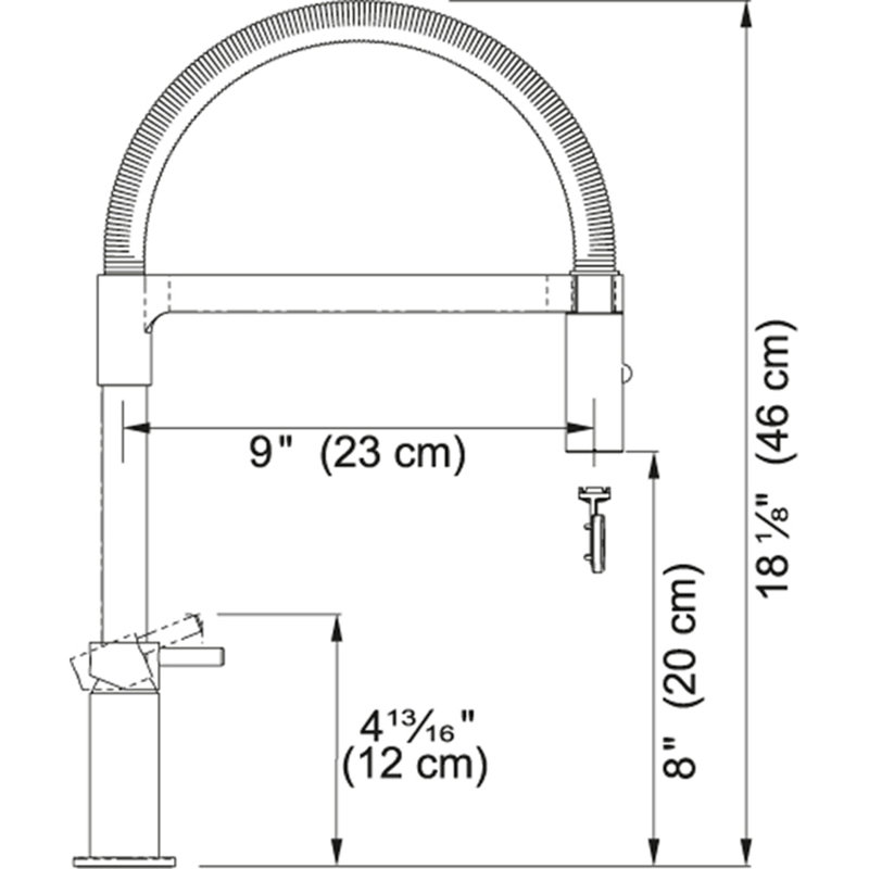 Manhattan Pull Down Single Handle Kitchen Faucet, Satin Nickel