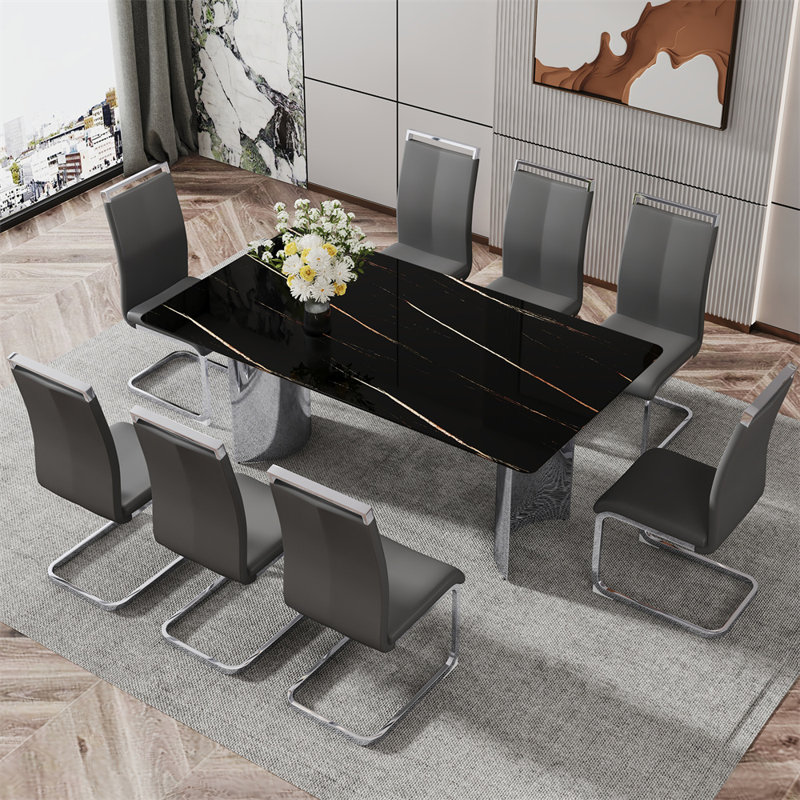 Lalaina Dining Table,Rectangular Dining Table,Dining room table,dining table with metal legs,dinning table,dining room table
