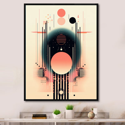 «Glorious Elegance Art Nouveau Abstract Geometric», reproduction d'art sur toile géométrique moderne