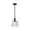  Alonsa - Pendant - Matte Black Finish - Clear Ribbed Glass-2117410897