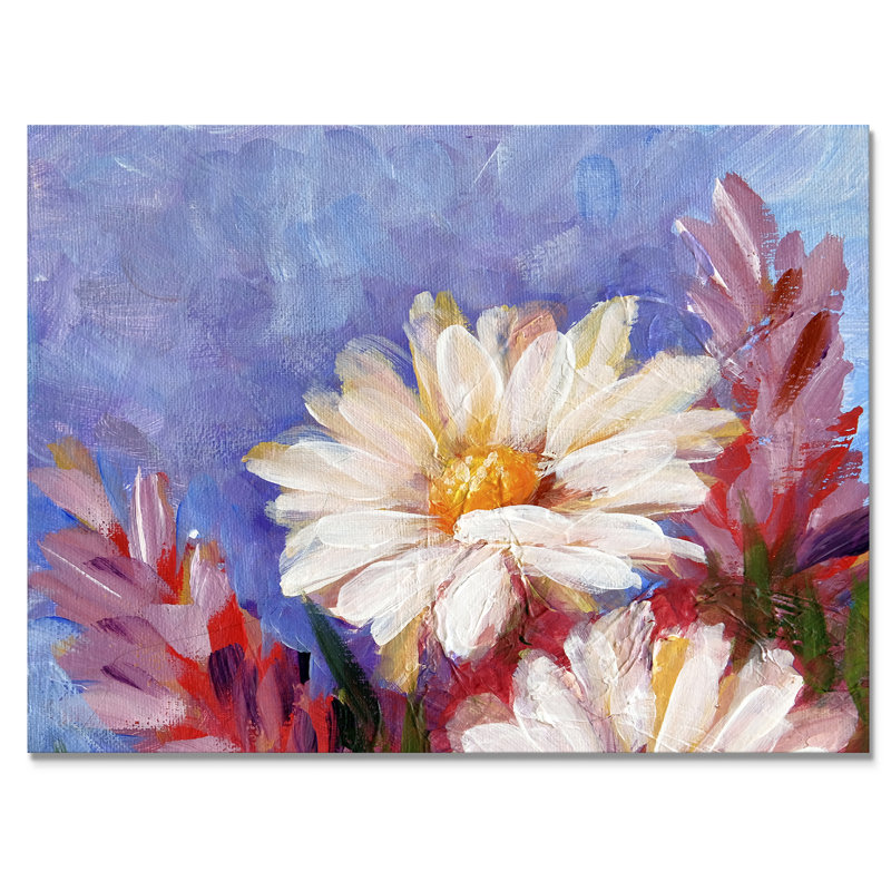 «Daisy Flower Bouquet II», reproduction sur toile, H 8 po x l 12 po x P 1 po, Toile tendue
