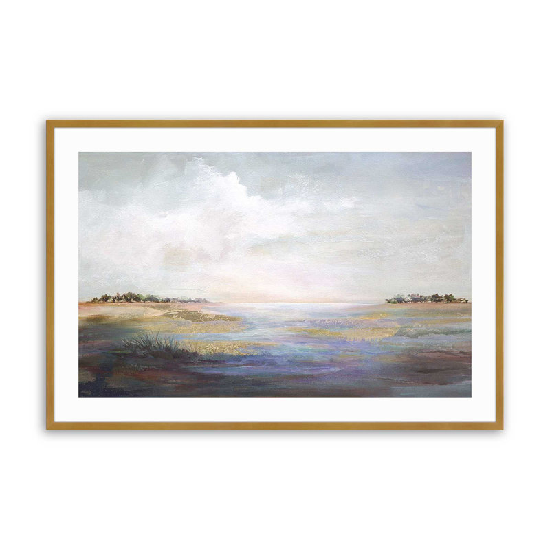 «Whispering Reverie», impression encadrée sur papier par Karen Hale, Or poli, H 12,25 po x l 15,25 po x P 1,25 po