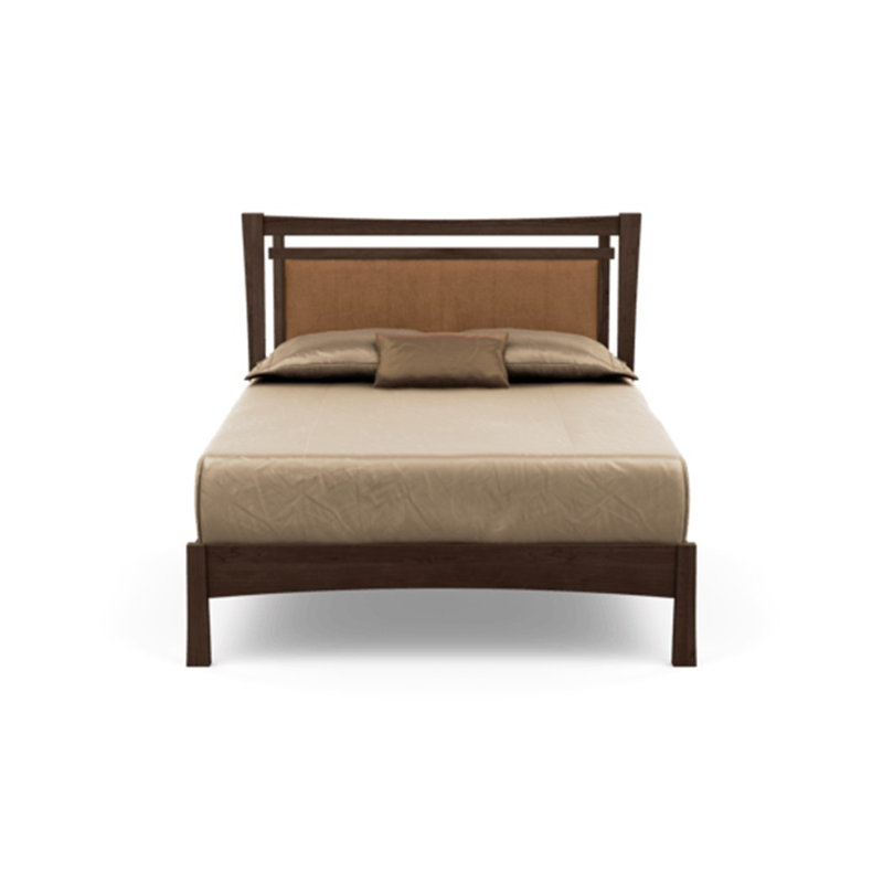 Monterey Upholstered Bed, King, Natural Cherry, Ebony
