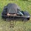 Tente de toit surélevée noire 86 pouces avec toit télescopique et lumière DEL, imperméable, résistante aux rayons UV, 4 saisons, pour camping-car à 2 ou 3 personnes