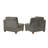 Modular - 2pc Gray Chenille, Wood Frame Chair Supportive