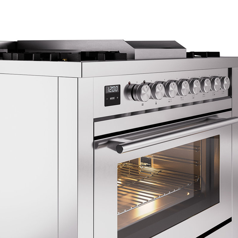 ILVE Professional Plus II 36 Dual Fuel Range, Natural Gas, Stainless Steel