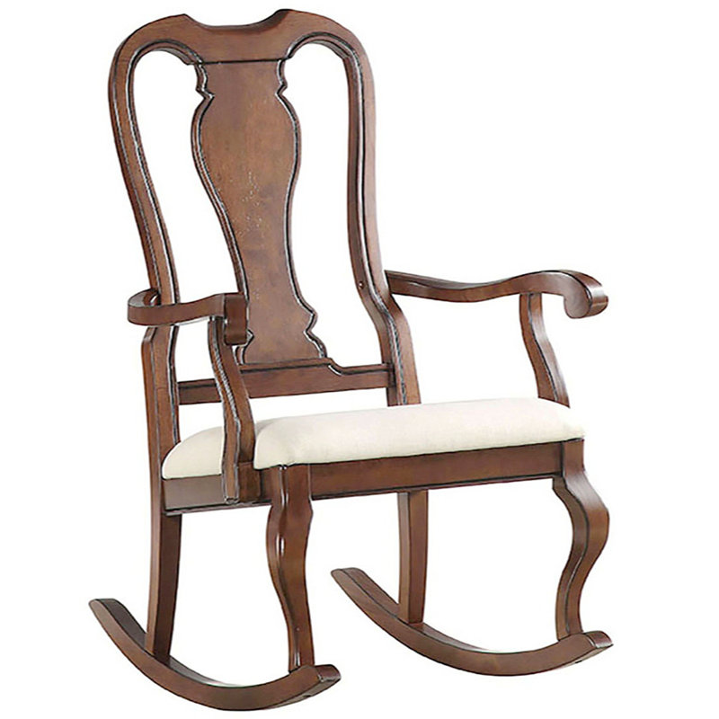 Chaise berçante style Mid-Century moderne en tissu Sheim