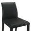 Chaises de salle à manger rembourrées en cuir pleine fleur à dossier plein noir - Ensemble de 2-125262689