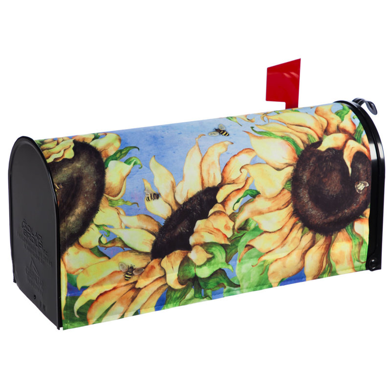 Housse pour boîte aux lettres à fleurs
