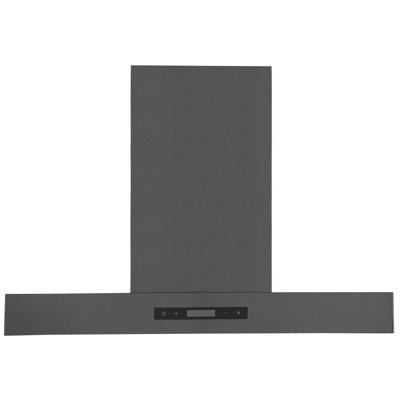 Hotte murale convertible 30 po en acier inoxydable noir Ancona