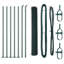 Vidaxl Hexagon Fence Steel-114622245-114622248