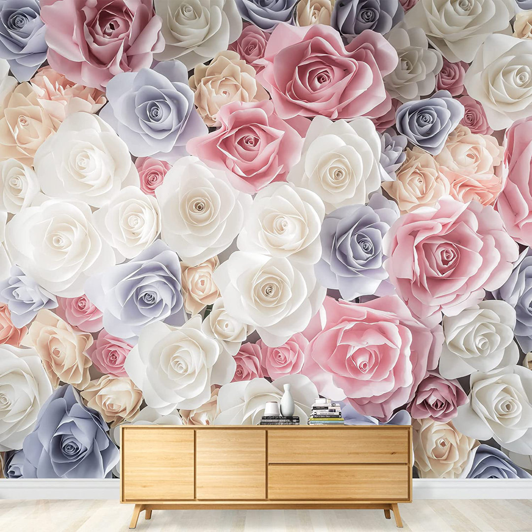 Floral Peel & Stick Floral Border IDEA4WALL 