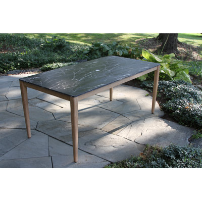 Lochland Antique Wash Eucalyptus & Marble Composite Dining Table