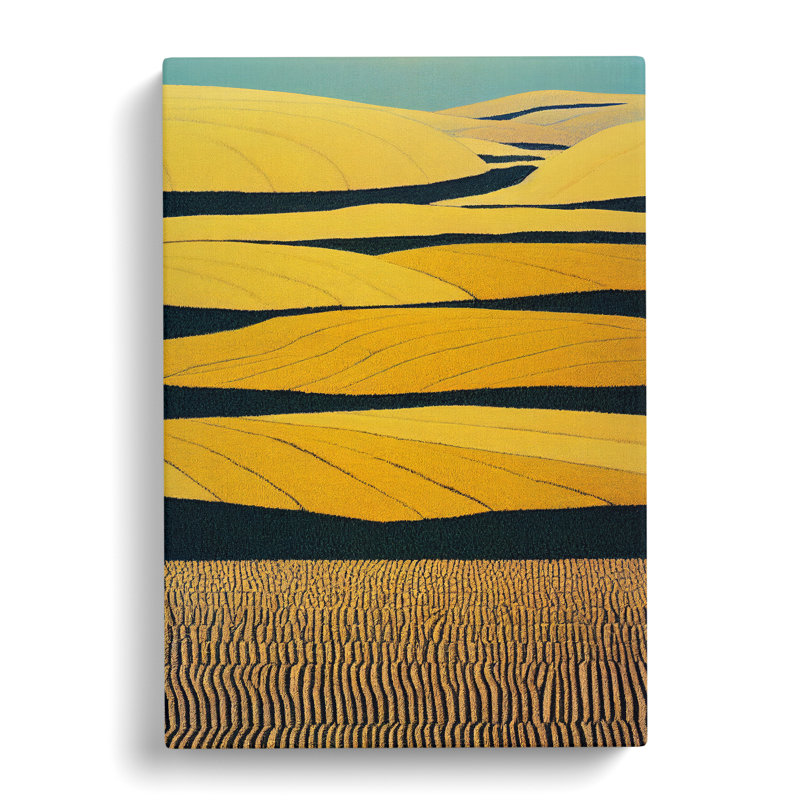 CAN-V0523-2855X Wheat Field Abstract Vol.3 1 Piece Wrapped Canvas Wall Art, 50cm H x 35cm W x 3cm D