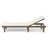 Morell 78.75" Long Reclining Acacia Single Chaise with Cushions and Table-691625835-691608113