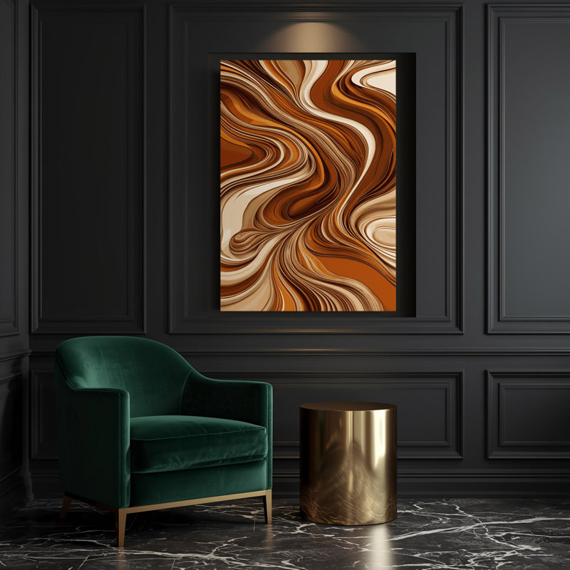 Art numérique sur toile, abstraction numérique 11, H 12 po x l 18 po