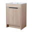 Meuble-lavabo autoportant de 24 po avec 2 portes d'armoire à fermeture en douceur ((KD-PACKING)