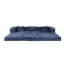 Canapé à compression, canapé-lit de plancher convertible à structure fixe, canapé modulaire désossé modulaire, sans assemblage requis, tissu chenille, pour chambre de salon, bleu foncé-865319983