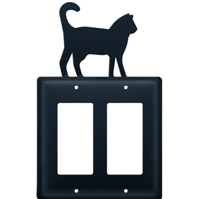 Cat Double GFI 2-Gang Duplex Outlet Wall Plate