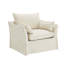 Chaise en lin beige avec 2 coussins