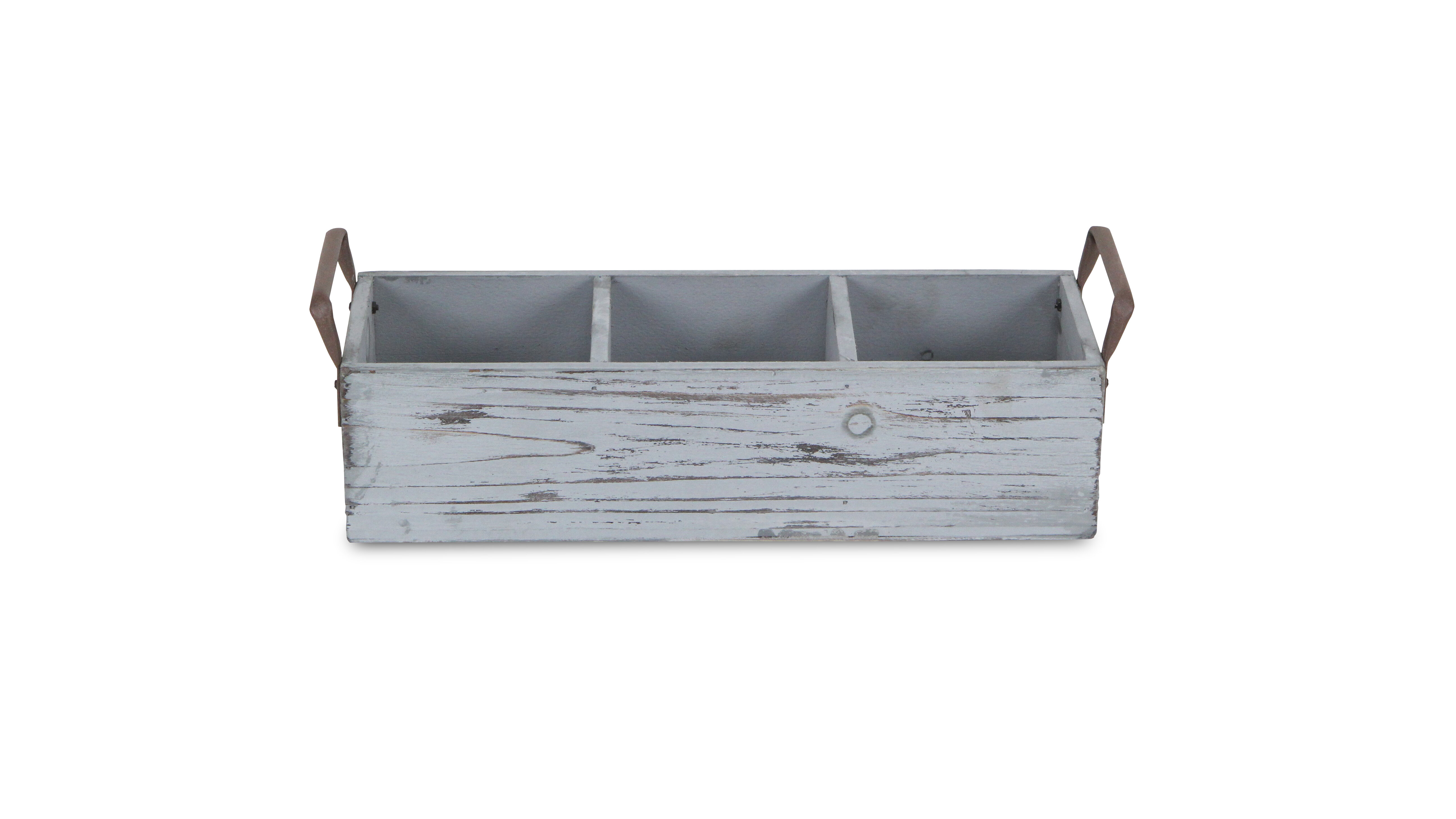 White Metal Cleaning Caddy  Galvanized Cleaning Organizer