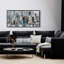 Abstract Urban Skyline Print On Canvas-98694434