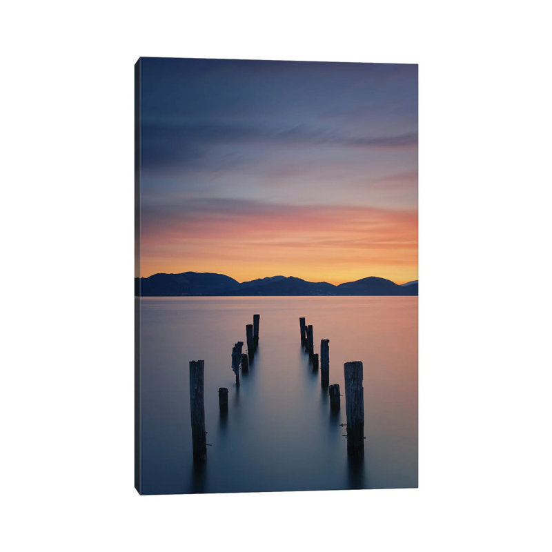 Sunrise On The Lake by Simon Rohl - Wrapped Canvas Print, 101.6 cm H x 66.04 cm W x 3.175 cm D