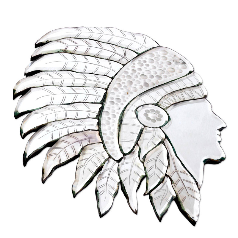 Miroir décoratif décoratif en verre tribal hero Ladson
