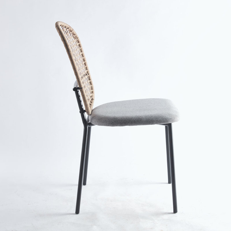 Chaise de salle à manger, ensemble de 4, Gris