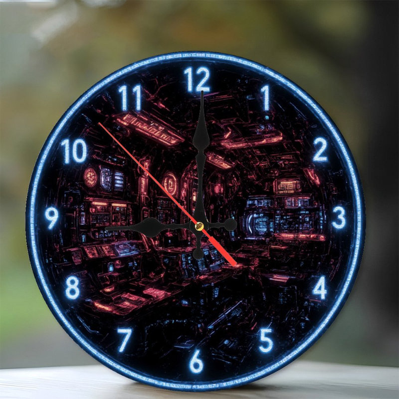 Horloge de salle des machines futuriste