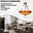 20" 5-light Head Lateral Flower Counter Pendant - E26 Base/wall Controls