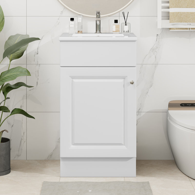 Hawi 18" Bathroom Vanity, White