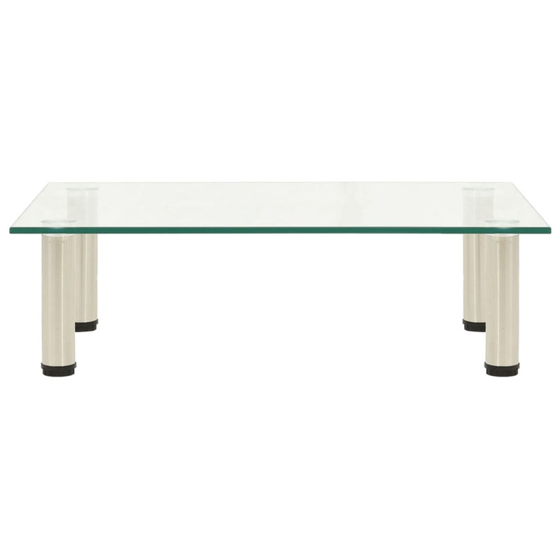 Menifee Unfinished TV Stand for TVs up to 24", Clear/Silver