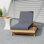 Ensemble de chaises longues en bois avec coussins moelleux