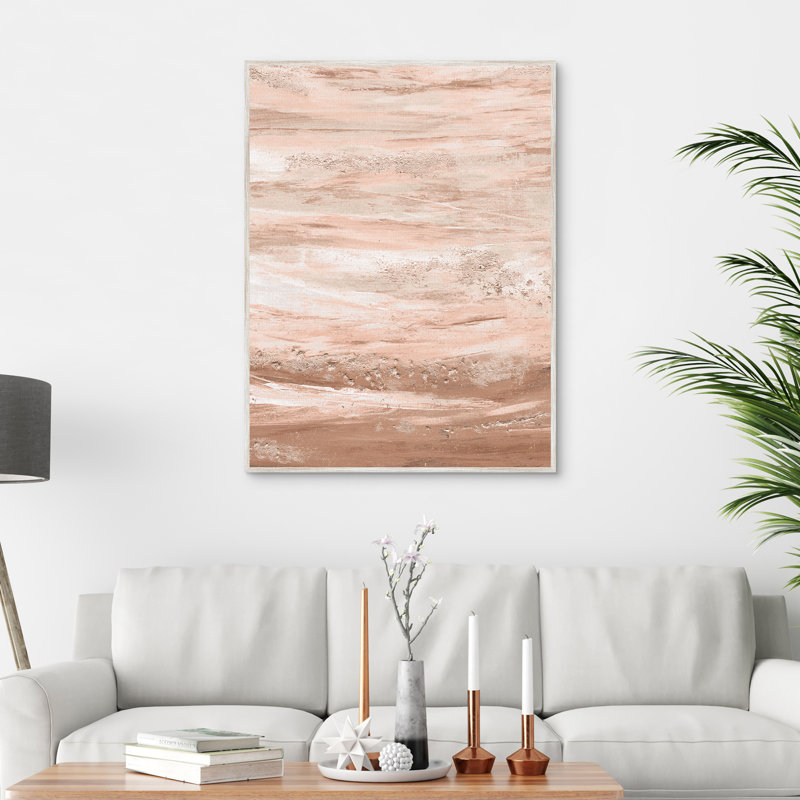 «Neutral Abstract 1» par Willowbrook, art mural encadré