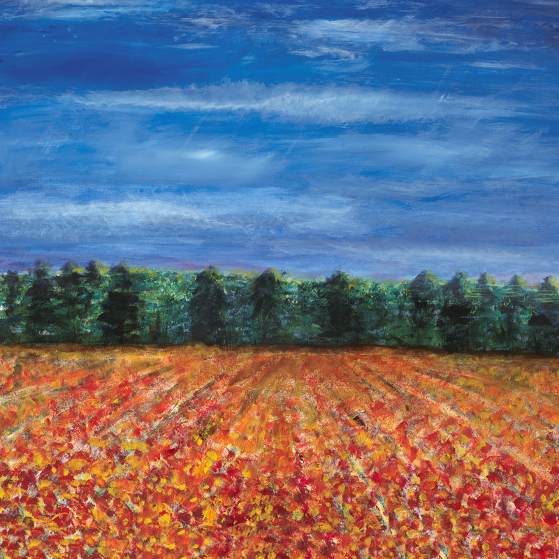 Red Fields Print by Joyce Creiger