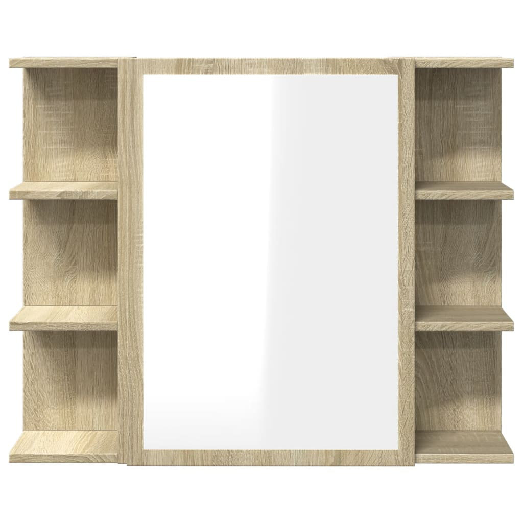 Vidaxl Bad-Spiegelschrank Sonoma-Eiche 80X20,5X64 Cm Holzwerkstoff