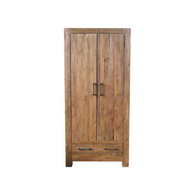 Amanpreet 2 Door Solid Wood Wardrobe