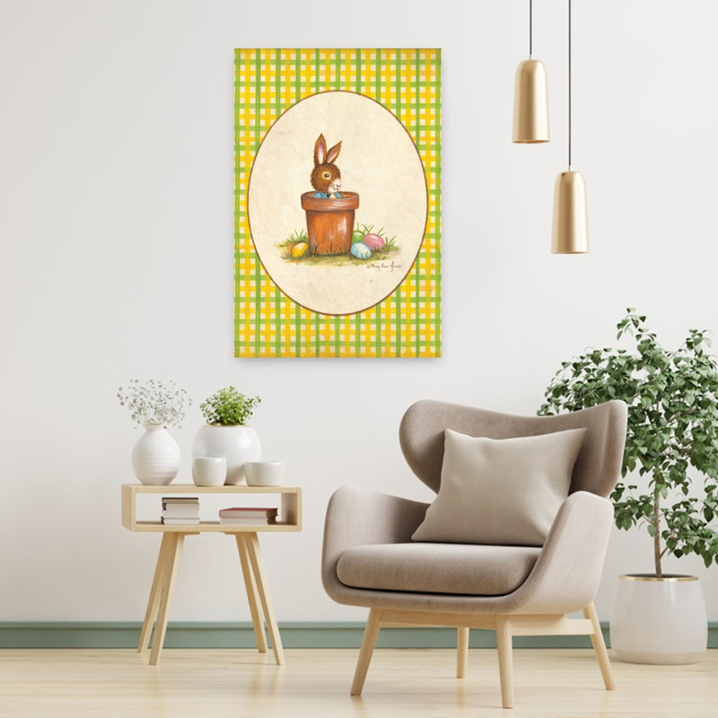 Lapin pot fantaisiste contemporain, H 36 po x l 24 po