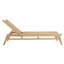 Natural Teak And Synthetic Sunlounger