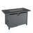 25'' H X 42'' W Outdoor Fire Pit Table, Steel, Black, 50000Btu, Heat , Push Button Ignition, Concealed Tank For Residential Use Steel Heating