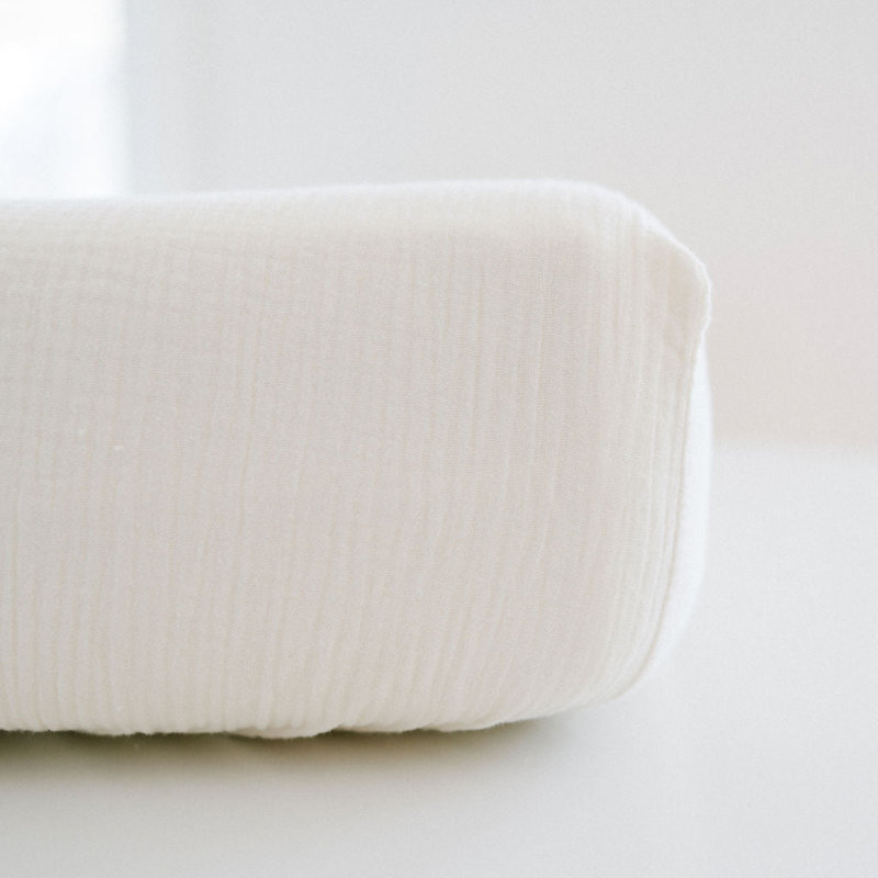 FEUILLE DE COTON IMPERMÉABLE À L'EAU MENTHE, Blanc cassé