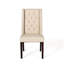 2Pcs Beige Wingback Chairs For Dining, With Frame And Tufting-1539057773-1539057777