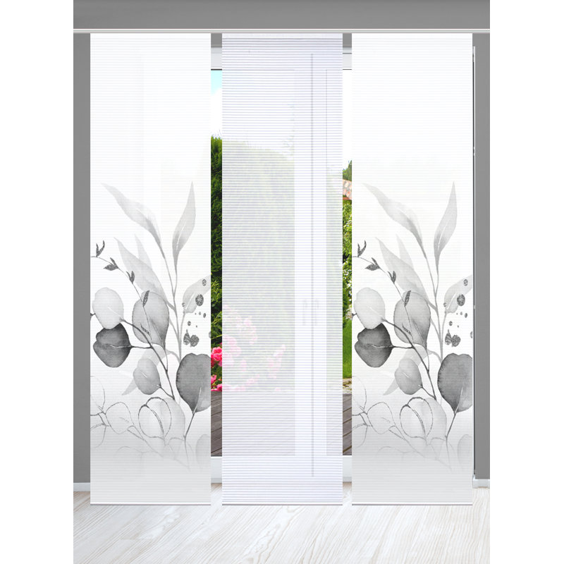 Semi Sheer Sliding Panel, in Grey