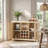 47'' Wine Bar, Storage Buffet Cabinet Coffee Bar Cabinet For Liquor, Wine Cabinet With Racks-2123916478