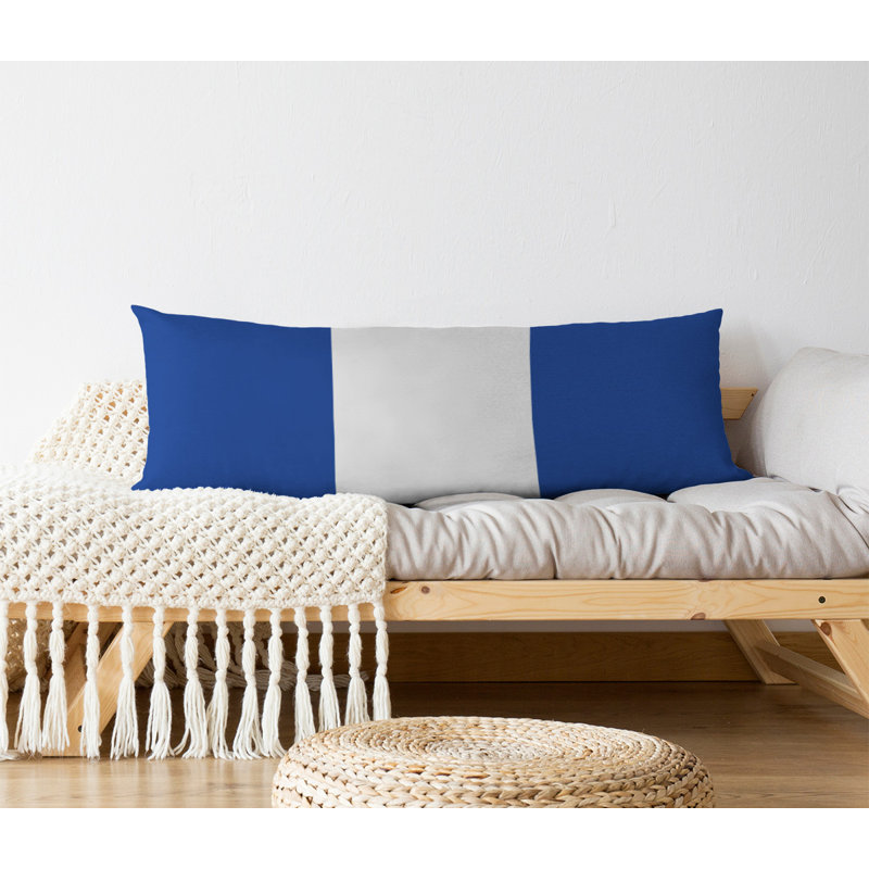 Stripes Medium Polyester/Polyfill Body Pillow, New England Football, Blue and White